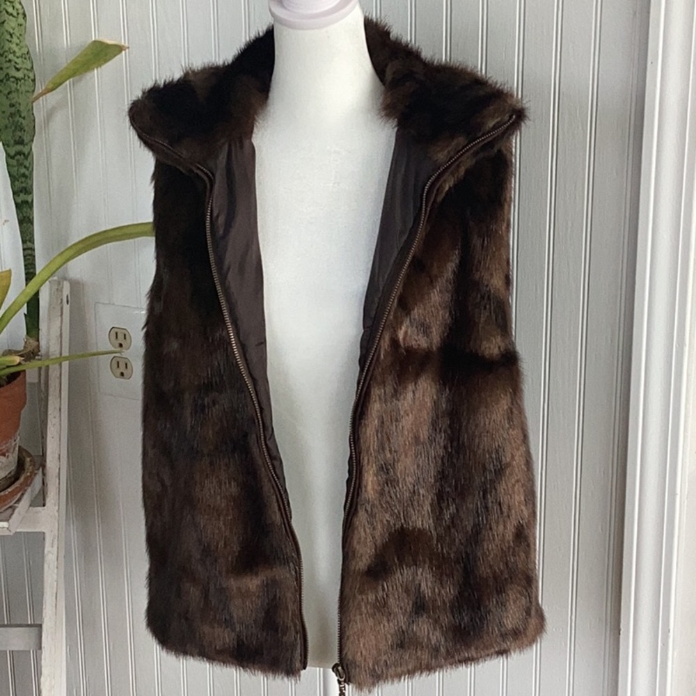 Brown Faux Fur Vest